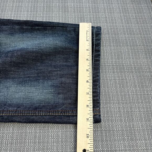 Eko Unltd Jeans Men 36x31 Relaxed 72 Unlimited Baggy Wide Leg Distressed Whisker - Picture 8 of 13